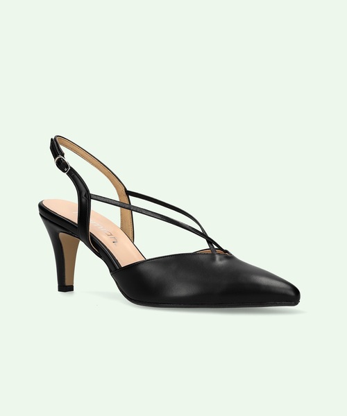 MAMIAN（マミアン）の「クロス&バックストラップ パンプス (7.0cmヒール)（パンプス・レディース・ブラック/ベージュ系その他/グレイッシュベージュ・LL/S/M/L）」の8枚目の写真