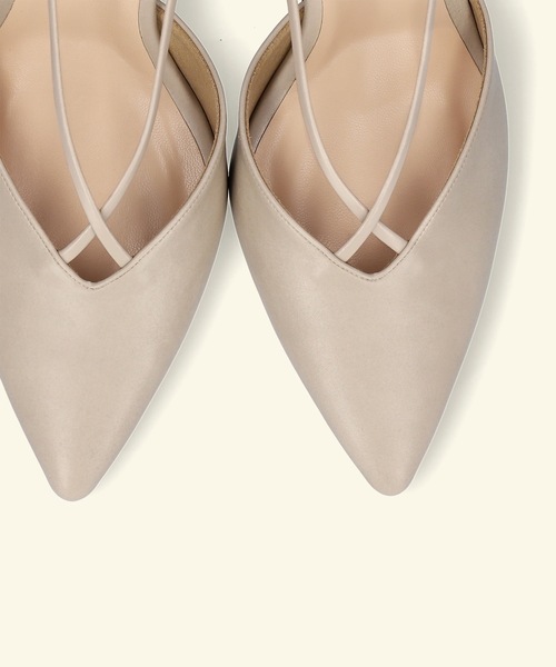 MAMIAN（マミアン）の「クロス&バックストラップ パンプス (7.0cmヒール)（パンプス・レディース・ブラック/ベージュ系その他/グレイッシュベージュ・LL/S/M/L）」の9枚目の写真