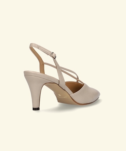 MAMIAN（マミアン）の「クロス&バックストラップ パンプス (7.0cmヒール)（パンプス・レディース・ブラック/ベージュ系その他/グレイッシュベージュ・LL/S/M/L）」の7枚目の写真