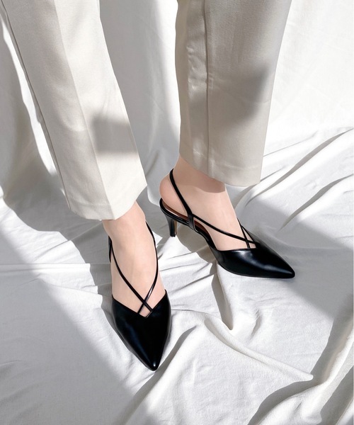 MAMIAN（マミアン）の「クロス&バックストラップ パンプス (7.0cmヒール)（パンプス・レディース・ブラック/ベージュ系その他/グレイッシュベージュ・LL/S/M/L）」の20枚目の写真