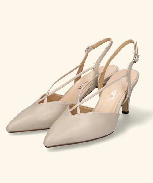 MAMIAN（マミアン）の「クロス&バックストラップ パンプス (7.0cmヒール)（パンプス・レディース・ブラック/ベージュ系その他/グレイッシュベージュ・LL/S/M/L）」の22枚目の写真