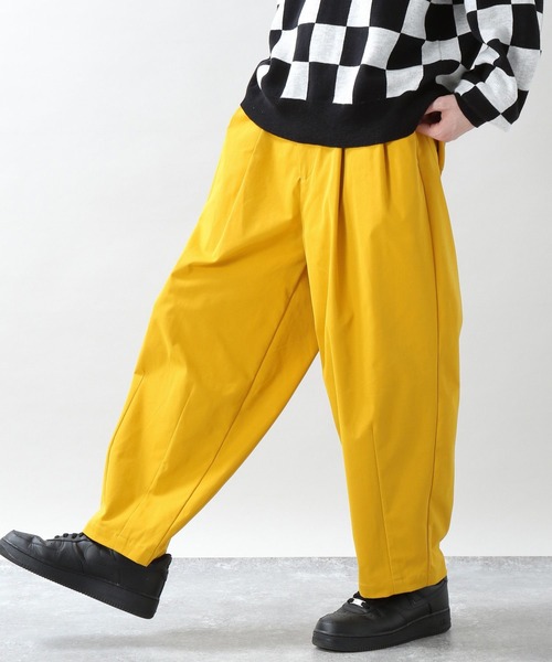 RAGEBLUE（レイジブルー）の「2タックバルーン/カラーワイドパンツ/261716（スラックス・メンズ・ホワイト/ブラック/パープル/イエロー/グリーン/ネイビー・SMALL/MEDIUM/LARGE）」の6枚目の写真