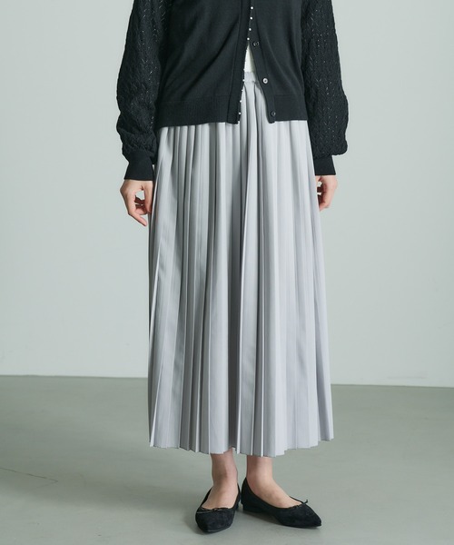 PUAL CE CIN（ピュアルセシン）の「【Du noir】プリーツスカート（スカート・レディース・ブラック/ベージュ/グレー・FREE）」の8枚目の写真