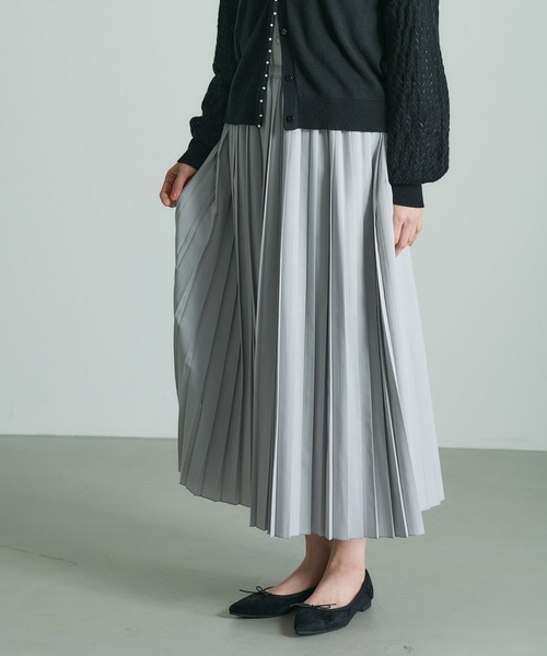PUAL CE CIN（ピュアルセシン）の「【Du noir】プリーツスカート（スカート・レディース・ブラック/ベージュ/グレー・FREE）」の16枚目の写真