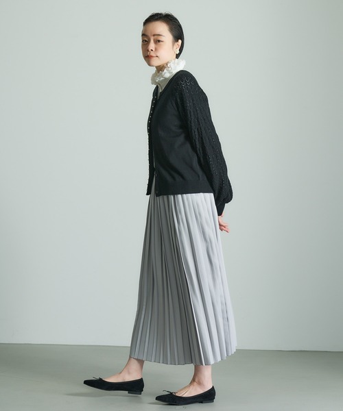 PUAL CE CIN（ピュアルセシン）の「【Du noir】プリーツスカート（スカート・レディース・ブラック/ベージュ/グレー・FREE）」の7枚目の写真