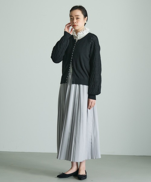 PUAL CE CIN（ピュアルセシン）の「【Du noir】プリーツスカート（スカート・レディース・ブラック/ベージュ/グレー・FREE）」の12枚目の写真