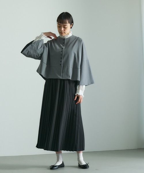 PUAL CE CIN（ピュアルセシン）の「【Du noir】プリーツスカート（スカート・レディース・ブラック/ベージュ/グレー・FREE）」の14枚目の写真
