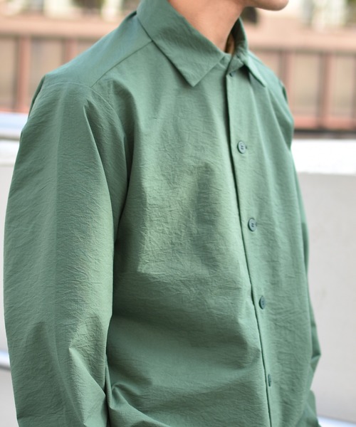 DESCENTE PAUSE(デサントポーズ)の「【デサントPAUSE】ユーティリティシャツ / UTILITY SHIRT 薄手 撥水 ストレッチ(シャツ/ブラウス・メンズ・ブラック/モスグリーン/ベージュ/ホワイト・X-LARGE/SMALL/MEDIUM/LARGE)」の7枚目の写真