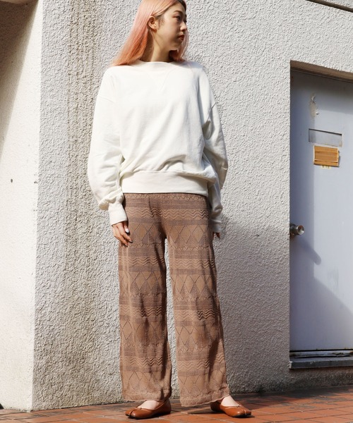 R JUBILEE（アールジュビリー）の「R JUBILEE/アール ジュビリー Openwork Knit Pants オープンワークニットパンツ カラーパンツ（その他パンツ・レディース・モカ/グリーン/ピンク・FREE）」の11枚目の写真