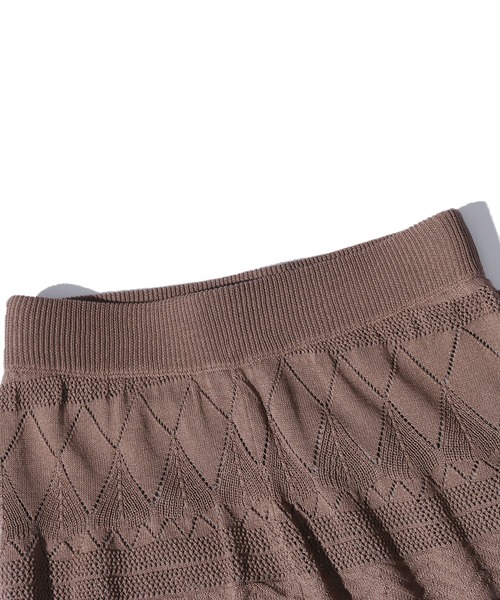 R JUBILEE（アールジュビリー）の「R JUBILEE/アール ジュビリー Openwork Knit Pants オープンワークニットパンツ カラーパンツ（その他パンツ・レディース・モカ/グリーン/ピンク・FREE）」の8枚目の写真