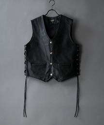 Cowhide real coin concho vest/牛革 コインコンチョ ベスト