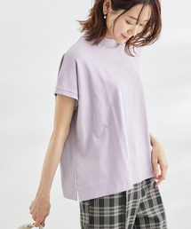 ROPE' PICNIC | ラク美tee/TRUE COTTONモックネックフレンチスリーブトップス(Tシャツ/カットソー)