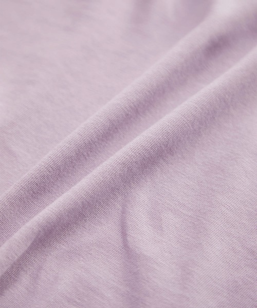 ラク美tee/TRUECOTTONモックネックフレンチスリーブトップス