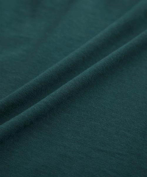 ラク美tee/TRUECOTTONモックネックフレンチスリーブトップス