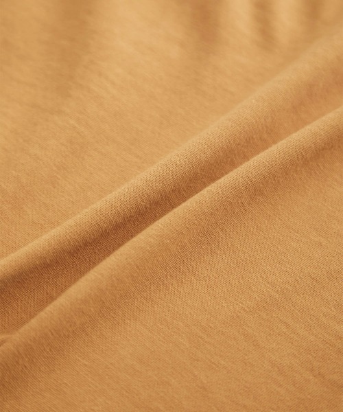 ラク美tee/TRUECOTTONモックネックフレンチスリーブトップス