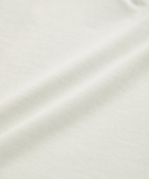 ラク美tee/TRUECOTTONモックネックフレンチスリーブトップス