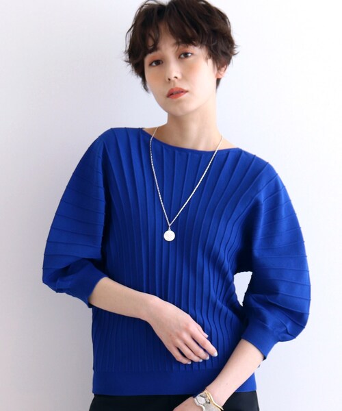 INDIVI（インディヴィ）の「◇【洗える】ラウンドスリーブニット