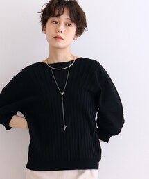 ◆【洗える】ラウンドスリーブニット