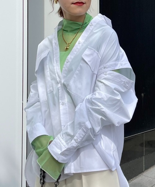 PAGEBOY(ページボーイ)の「シアータートルロングスリーブ(Tシャツ/カットソー・レディース・ブラック/オフホワイト/グリーン/オレンジ・FREE)」の4枚目の写真