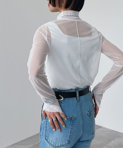 PAGEBOY(ページボーイ)の「シアータートルロングスリーブ(Tシャツ/カットソー・レディース・ブラック/オフホワイト/グリーン/オレンジ・FREE)」の6枚目の写真