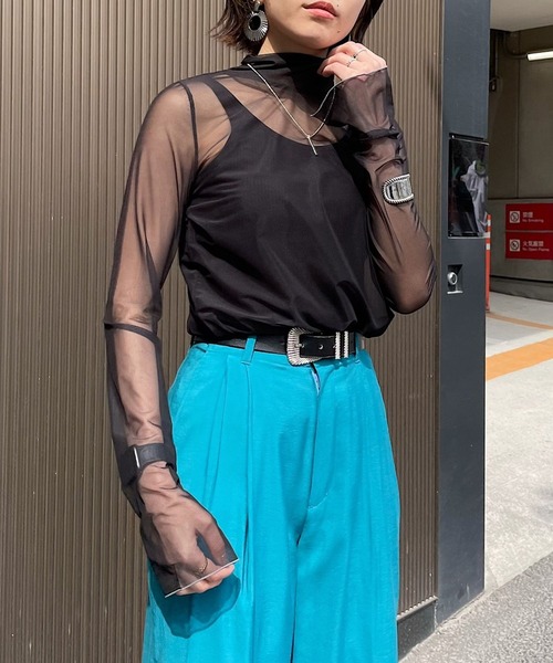 PAGEBOY(ページボーイ)の「シアータートルロングスリーブ(Tシャツ/カットソー・レディース・ブラック/オフホワイト/グリーン/オレンジ・FREE)」の8枚目の写真