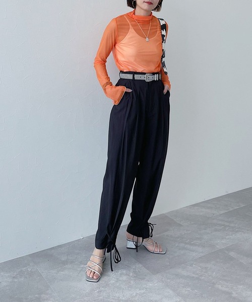 PAGEBOY(ページボーイ)の「シアータートルロングスリーブ(Tシャツ/カットソー・レディース・ブラック/オフホワイト/グリーン/オレンジ・FREE)」の19枚目の写真