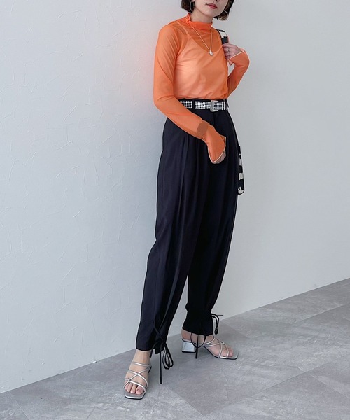 PAGEBOY(ページボーイ)の「シアータートルロングスリーブ(Tシャツ/カットソー・レディース・ブラック/オフホワイト/グリーン/オレンジ・FREE)」の21枚目の写真