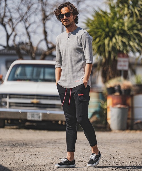 felkod(フィルコッド)の「mt7814- Neon Tape Thermal Half Sleeve Cut sew カットソー(Tシャツ/カットソー・メンズ・グレー×ピンク/ホワイト×ピンク/ブラック×イエロー・S/M/L)」の15枚目の写真