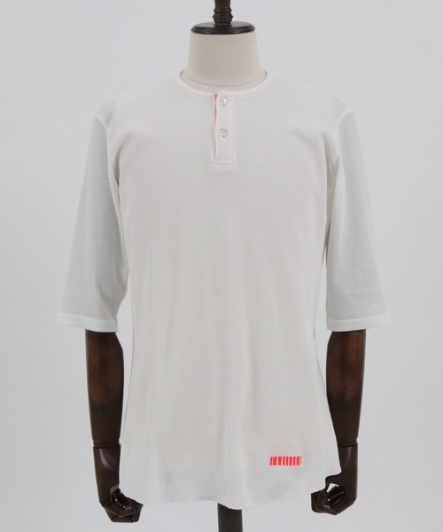 felkod(フィルコッド)の「mt7814- Neon Tape Thermal Half Sleeve Cut sew カットソー(Tシャツ/カットソー・メンズ・グレー×ピンク/ホワイト×ピンク/ブラック×イエロー・S/M/L)」の19枚目の写真