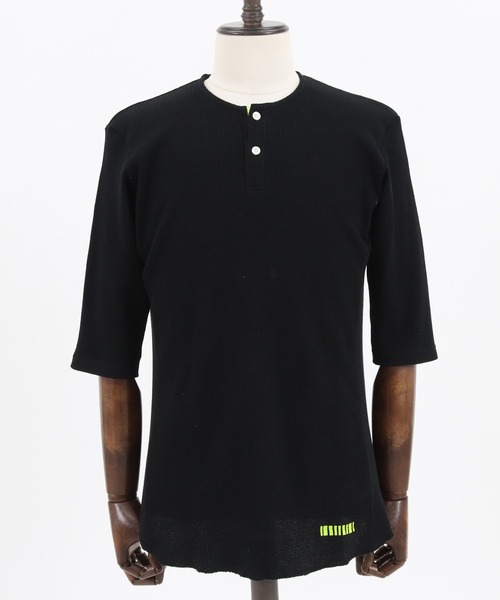 felkod(フィルコッド)の「mt7814- Neon Tape Thermal Half Sleeve Cut sew カットソー(Tシャツ/カットソー・メンズ・グレー×ピンク/ホワイト×ピンク/ブラック×イエロー・S/M/L)」の14枚目の写真