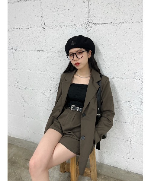 DABUWAWA 上品 ジャケット ショートパンツ セットアップ お花 5分袖ｼﾞｬｹｯﾄ+ｼｮｰﾄﾊﾟﾝﾂｾｯﾄｱｯﾌﾟ（セットアップ）｜CADBURY