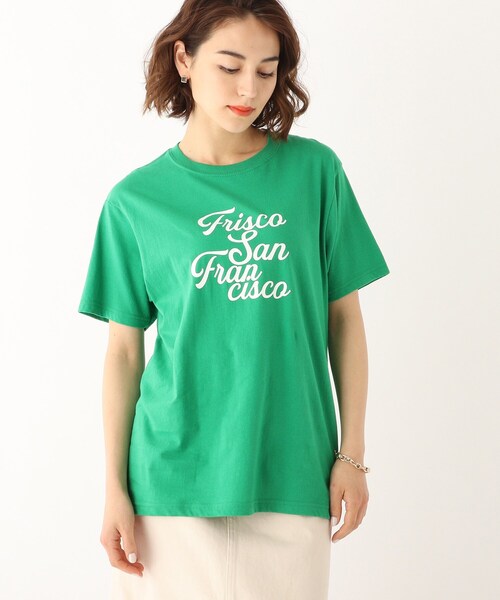 OPAQUE.CLIP（オペークドットクリップ）の「◆【GOOD ROCK SPEED】別注 US ロゴTシャツ（Tシャツ/カットソー・レディース・グリーン/ベビーピンク/ホワイト系・99）」の4枚目の写真