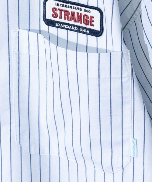 Limited Line Naive Magic（リミテッドラインナイーブマジック）の「【a】ブロードストライプワッペンワーク半袖シャツ（シャツ/ブラウス・メンズ・その他/ホワイト系その他/グリーン系その他/ブルー系その他・MEDIUM/LARGE）」の11枚目の写真