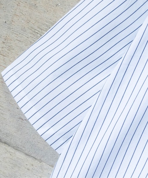 Limited Line Naive Magic（リミテッドラインナイーブマジック）の「【a】ブロードストライプワッペンワーク半袖シャツ（シャツ/ブラウス・メンズ・その他/ホワイト系その他/グリーン系その他/ブルー系その他・MEDIUM/LARGE）」の13枚目の写真