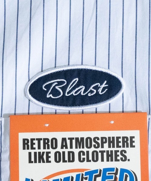 Limited Line Naive Magic（リミテッドラインナイーブマジック）の「【a】ブロードストライプワッペンワーク半袖シャツ（シャツ/ブラウス・メンズ・その他/ホワイト系その他/グリーン系その他/ブルー系その他・MEDIUM/LARGE）」の15枚目の写真