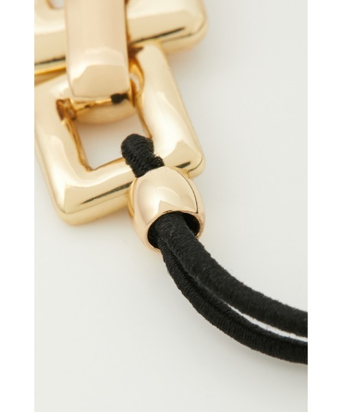 rienda（リエンダ）の「スクエアバックルゴールドヘアーゴム（ヘアゴム・レディース・ゴールド・FREE）」の5枚目の写真