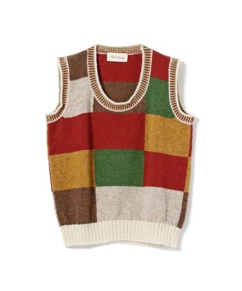 fennica（フェニカ）の「Jamieson's Knitwear × fennica / 別注 Rasta Farm Patchwork ニットベスト〈UNISEX〉（ニット/セーター・メンズ・その他・SMALL/LARGE/MEDIUM）」の9枚目の写真