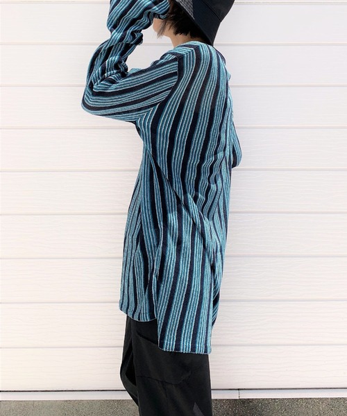 Q（キュー）の「カラーストライプニット（ニット/セーター・レディース・ブルー系その他/ピンク系その他・MEDIUM）」の7枚目の写真