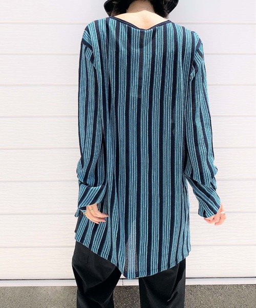 Q（キュー）の「カラーストライプニット（ニット/セーター・レディース・ブルー系その他/ピンク系その他・MEDIUM）」の8枚目の写真