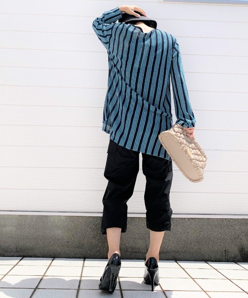 Q（キュー）の「カラーストライプニット（ニット/セーター・レディース・ブルー系その他/ピンク系その他・MEDIUM）」の11枚目の写真