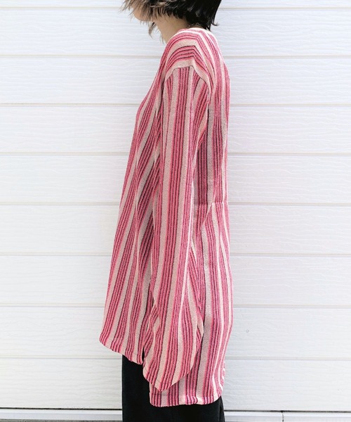 Q（キュー）の「カラーストライプニット（ニット/セーター・レディース・ブルー系その他/ピンク系その他・MEDIUM）」の4枚目の写真