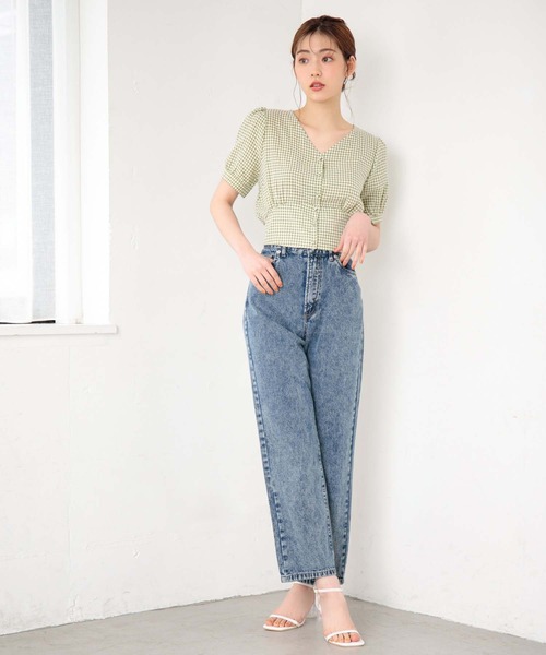 fifth(フィフス)の「ウエストバックリボンギンガムチェックブラウス(シャツ/ブラウス・レディース・ブラック/ブルー/グリーン・M)」の13枚目の写真