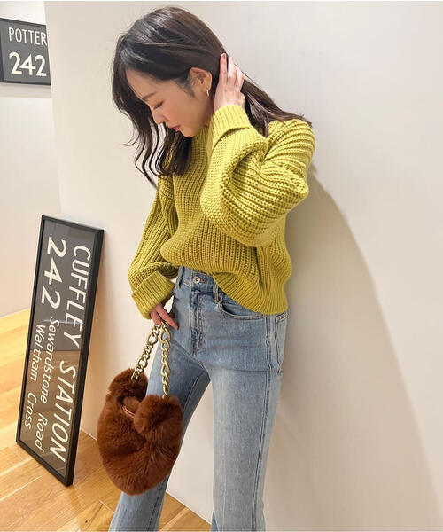 FREE'S MART(フリーズマート)の「【Sシリーズ対応】◇内スリットベルボトムデニムパンツ(デニムパンツ・レディース・ライトインディゴブルー/ワンウォッシュ/ブラック系その他/ホワイト系その他・X-SMALL/SMALL/MEDIUM)」の18枚目の写真