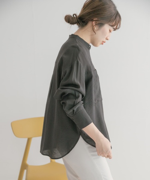 ITEMS URBANRESEARCH（アイテムズ アーバンリサーチ）の「シアーポケットシャツ（シャツ/ブラウス・レディース・ホワイト/ブラック/ブルー/グリーン・FREE）」の10枚目の写真