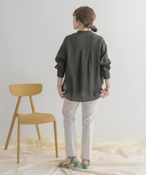 ITEMS URBANRESEARCH（アイテムズ アーバンリサーチ）の「シアーポケットシャツ（シャツ/ブラウス・レディース・ホワイト/ブラック/ブルー/グリーン・FREE）」の20枚目の写真