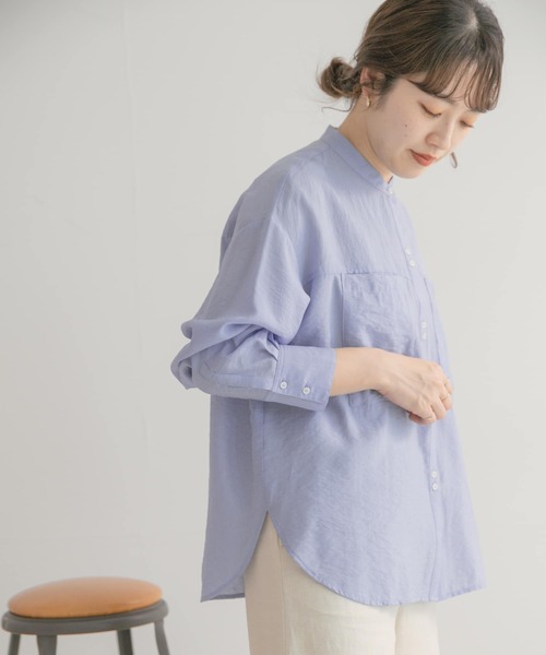 ITEMS URBANRESEARCH（アイテムズ アーバンリサーチ）の「シアーポケットシャツ（シャツ/ブラウス・レディース・ホワイト/ブラック/ブルー/グリーン・FREE）」の16枚目の写真