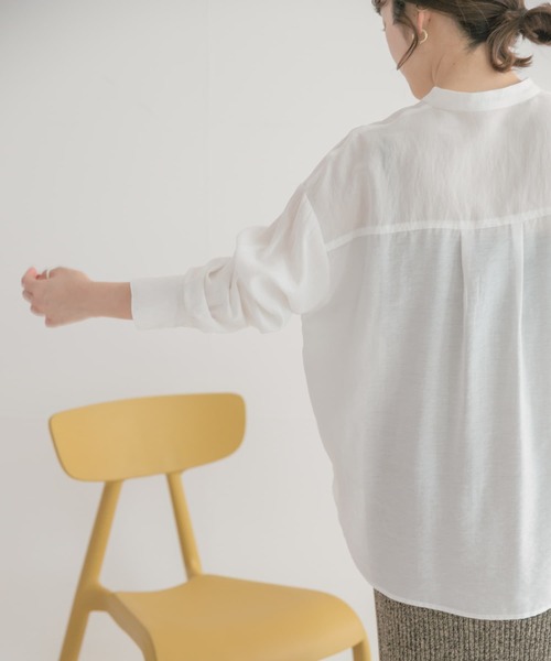 ITEMS URBANRESEARCH（アイテムズ アーバンリサーチ）の「シアーポケットシャツ（シャツ/ブラウス・レディース・ホワイト/ブラック/ブルー/グリーン・FREE）」の17枚目の写真