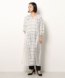 nota（ノータ）の「シアーチェックワンピース（シャツワンピース・レディース）」