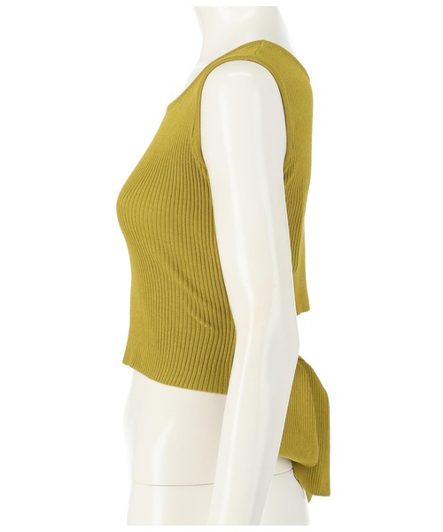 ANAP（アナップ）の「バックリボンニットタンクトップ（タンクトップ・レディース・ライトブルー/ブラック/アイボリー/イエロー×グリーン・FREE）」の17枚目の写真