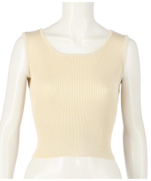 ANAP（アナップ）の「バックリボンニットタンクトップ（タンクトップ・レディース・ライトブルー/ブラック/アイボリー/イエロー×グリーン・FREE）」の13枚目の写真